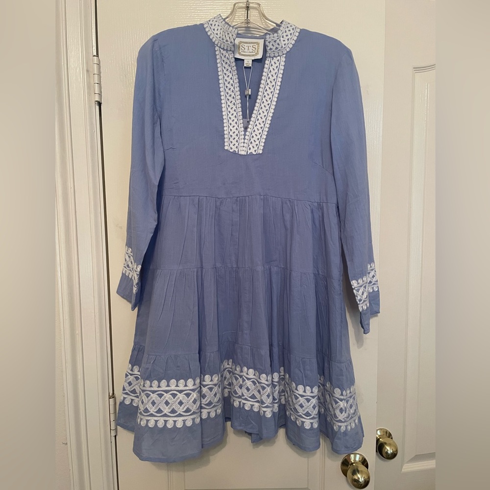 Sail to Sable Blue long sleeve dress NWT